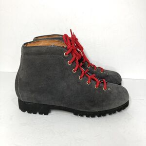 Pivetta  Vtg Hiking Boots Womens Size 7.5 AAA Gray Suede Vibram Made In Italy
